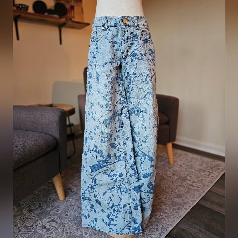 BDG Urban Outfitters Pattern Wide Leg Jeans
